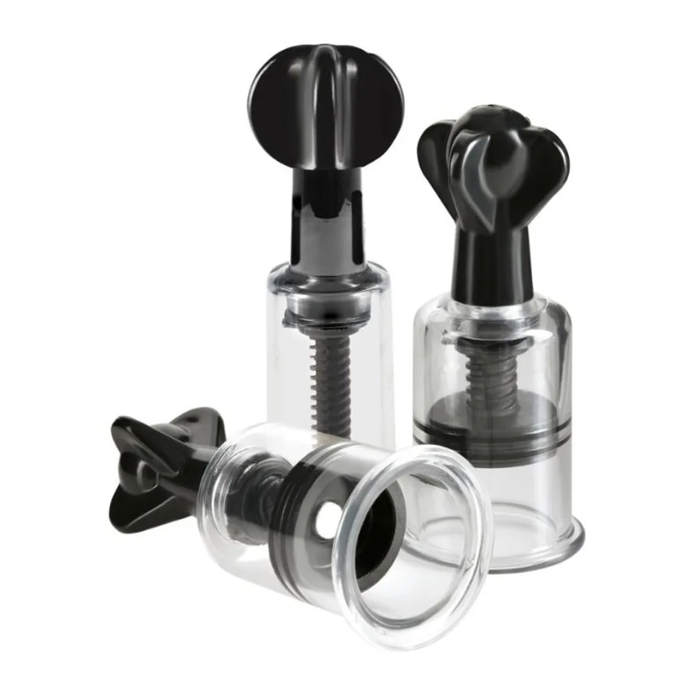Emballage noir de la gamme Fetish Fantasy Series présentant un stimulateur clitoridien transparent avec trois ventouses, marque Pipedream