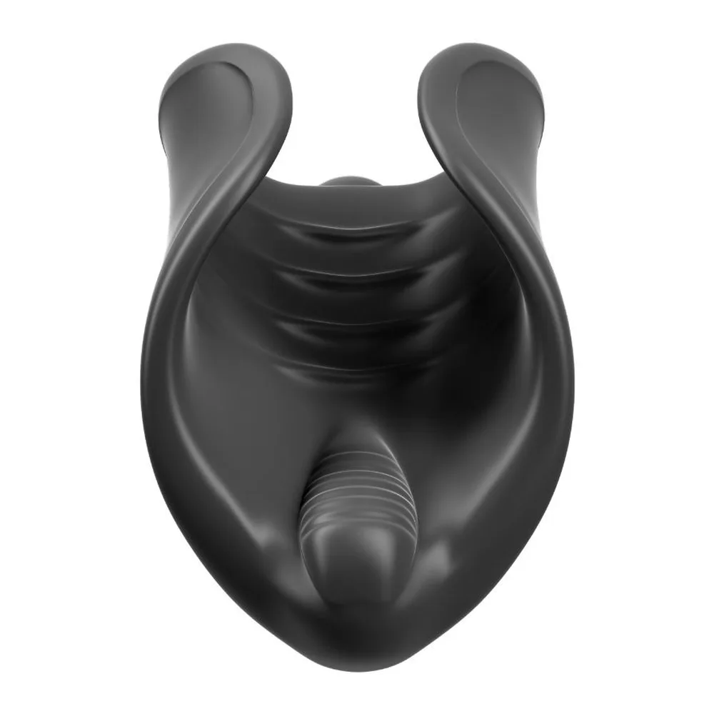 Emballage du stimulateur vibrant PDK Elite en silicone noir, présenté de face sur fond noir avec bandeau rouge « Free gift »