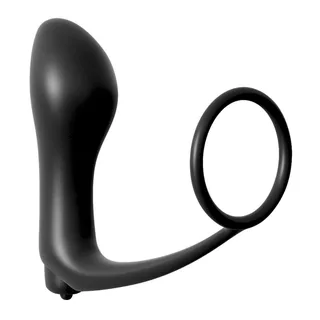 Masturbateur silicone chair avec aspiration, anneau et plug prostate, autre vue 4
