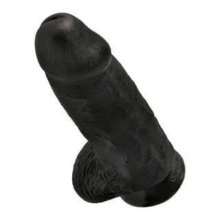 Pénis Réaliste Chubby King Cock - avec son échelle de taille - Noir