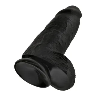 Pénis Réaliste Chubby King Cock - détail de la texture - Noir