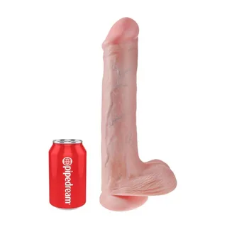 Godemichet Réaliste avec Testicules King Cock - avec sa base