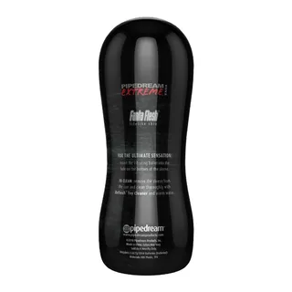 Vibromasseur manchon noir et rouge moulé, à piles, autre vue 4