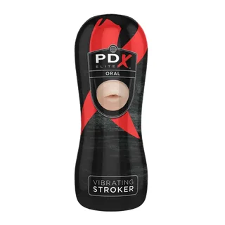 Masturbateur oral silicone noir rouge, vibrant à piles, autre vue 4