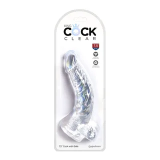 Clear Pénis Courbe Réaliste King Cock - vue de dos
