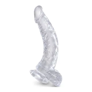 Clear Pénis Courbe Réaliste King Cock - détail de la texture