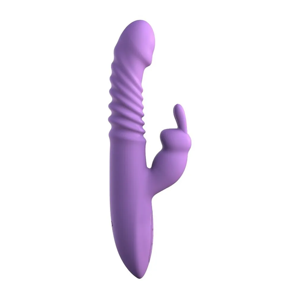 Emballage du stimulateur rabbit Fantasy For Her en silicone violet, montrant le produit à travers une fenêtre transparente avec ses deux bras articulés et ses oreilles vibrantes