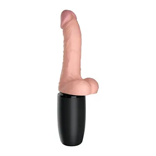 Plus Va-et-Vient a Testicules King Cock - avec sa base - Naturel