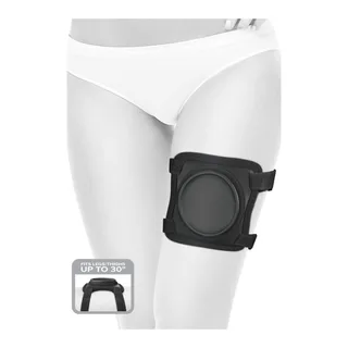 Harnais de cuisse Body Dock Lap Strap porté sur la jambe, plaque d'accueil noire