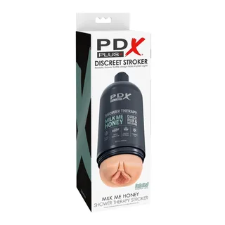 Masturbateur Stroker Conception miel milk Pdx Plus - avec son échelle de taille - Gris