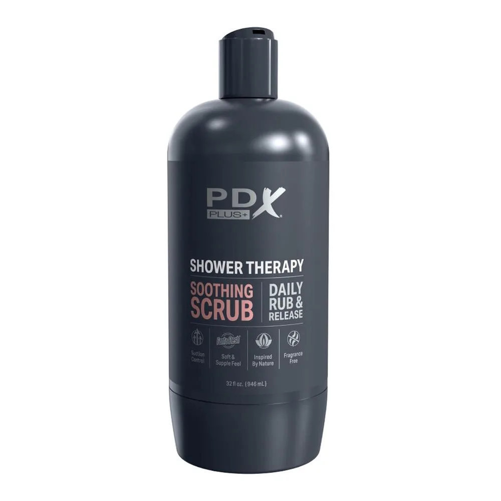Masturbateur Stroker Conception scrub apaisant candy Pdx Plus - avec sa base