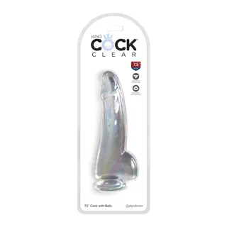 Clear Gode Testicules King Cock - vue de profil