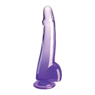 Clear Gode Testicules King Cock - Violet
