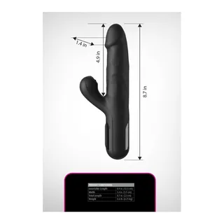 Vibromasseur Lapin Silicone Sonix Noir vue 5