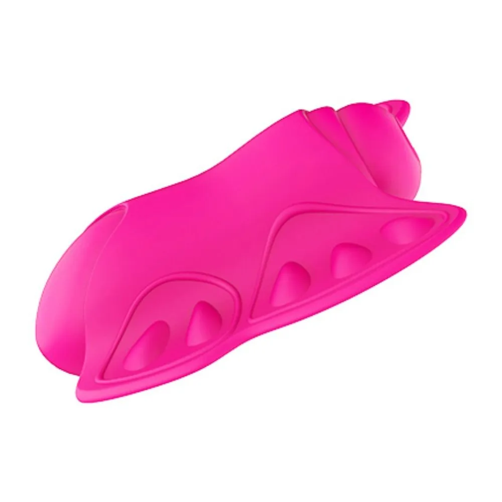 Vibromasseur papillon silicone rose fuchsia, autre vue 4