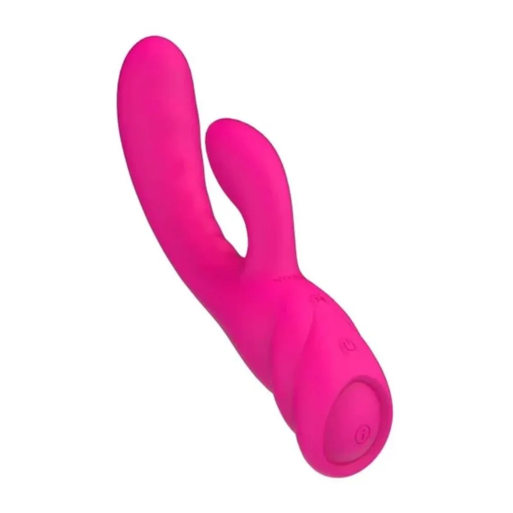 Vibromasseur rabbit silicone rose rechargeable, autre vue 3