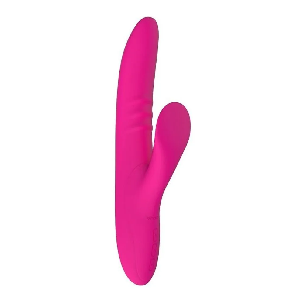 Vibromasseur rabbit silicone rose fuchsia, autre vue 3