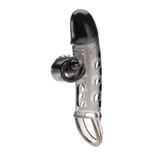 Manchon prolongé transparent extensible avec anneau, embout vibrant, autre vue 5