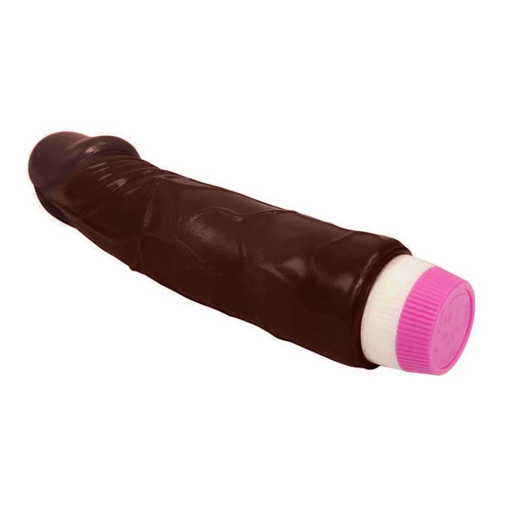 Emballage du vibrateur Fantasy Waves Of Pleasure, boîte noire et rose avec photo du produit gris foncé texturé, molette de réglage visible