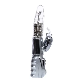 Vibromasseur rotatif transparent, billes rotatives, stimulateur clitoridien, coloris Transparent, autre vue 3