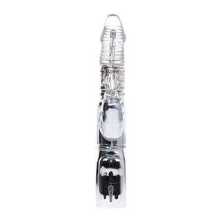 Vibromasseur rotatif transparent, billes rotatives, stimulateur clitoridien, coloris Transparent, autre vue 5