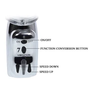 Vibromasseur rotatif transparent, billes rotatives, stimulateur clitoridien, coloris Transparent, autre vue 7