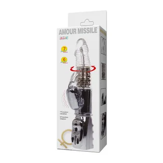 Vibromasseur rotatif transparent, billes rotatives, stimulateur clitoridien, coloris Transparent, autre vue 8