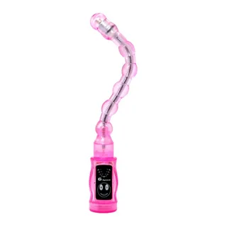 Stimulateur anal silicone rose, perles flexibles, 6 vitesses, autre vue 3
