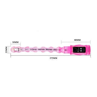 Stimulateur anal silicone rose, perles flexibles, 6 vitesses, autre vue 7
