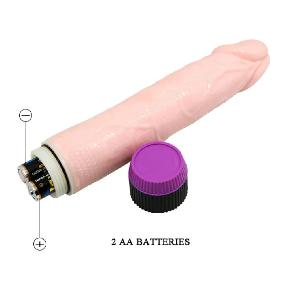 Vibromasseur réaliste silicone chair veiné 21,5 cm, autre vue 6