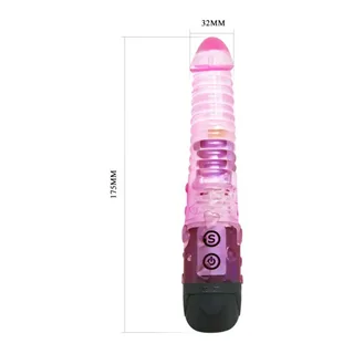 Vibromasseur rose et noir, tige nodulée, 10 modes, autre vue 3