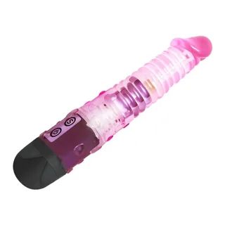 Vibromasseur rose et noir, tige nodulée, 10 modes, autre vue 4