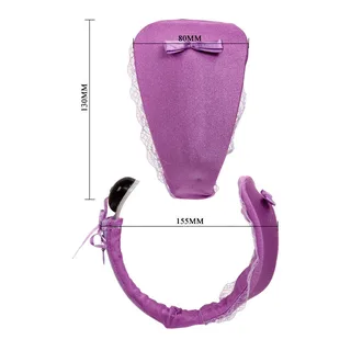 String vibrateur violet tissu avec télécommande, autre vue 5