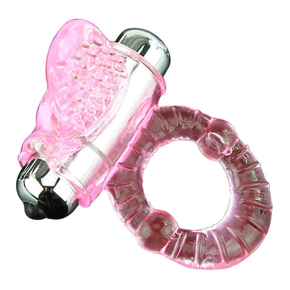 Cockring vibrant rose, tête amovible avec picots, autre vue 2