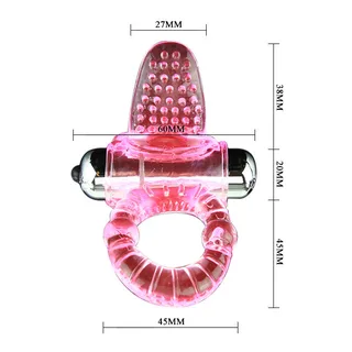 Cockring vibrant rose, tête amovible avec picots, autre vue 6