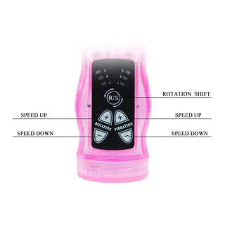 Vibromasseur rabbit rose silicone billes rotatives, autre vue 5