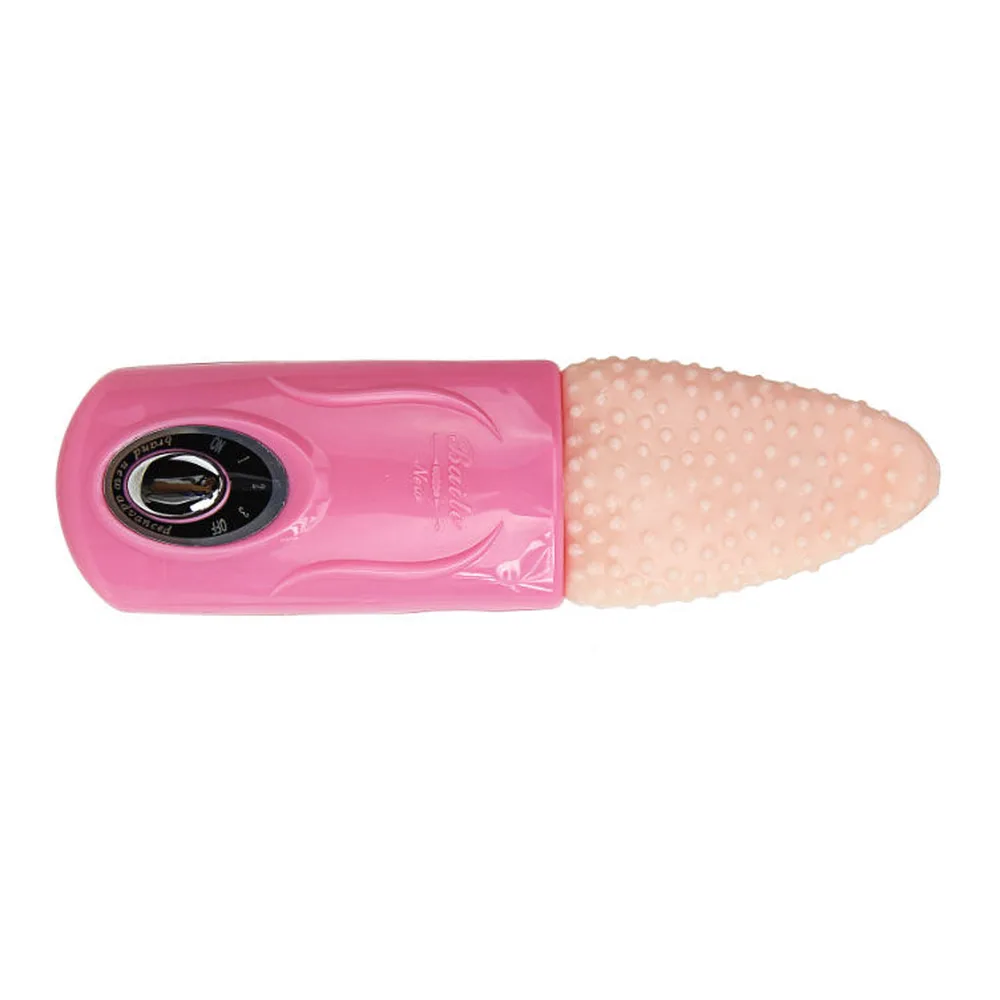 Masseur avec tête rose pâle en silicone à picots et corps rose vif avec bouton de contrôle, accompagné d'une balle vibrante chromée reliée par câble tressé beige