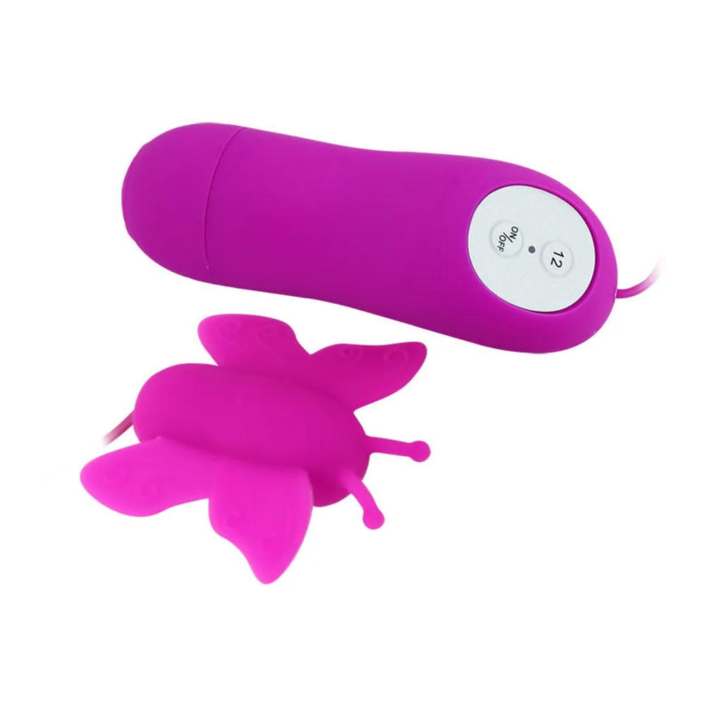 Stimulateur clitoridien papillon rose, télécommandé, étanche, autre vue 3
