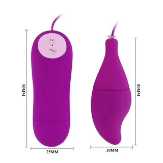 Vibromasseur œuf violet 8 cm, commande filaire, 12 vitesses, autre vue 5