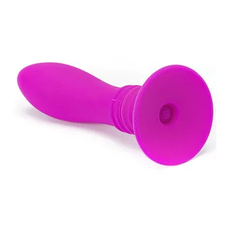 Vibromasseur silicone rose fuchsia, ventouse, 10 modes, autre vue 2