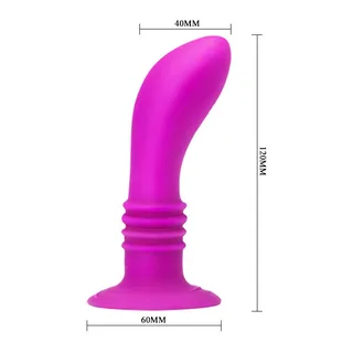 Vibromasseur silicone rose fuchsia, ventouse, 10 modes, autre vue 4