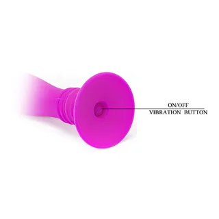 Vibromasseur silicone rose fuchsia, ventouse, 10 modes, autre vue 5