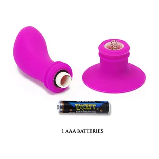 Vibromasseur silicone rose fuchsia, ventouse, 10 modes, autre vue 6