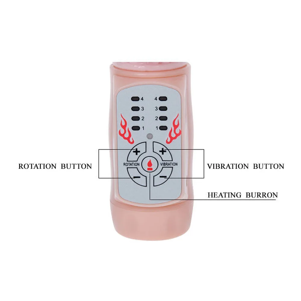 Vibromasseur rotatif rose, tête pointue, oreilles, rechargeable, autre vue 5