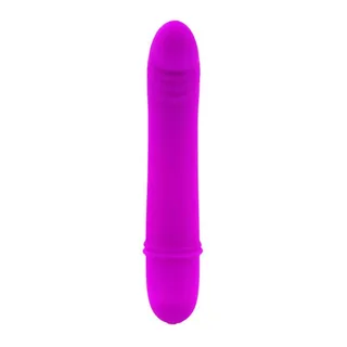 Vibromasseur silicone rose fuchsia cylindrique 12,5 cm, autre vue 3