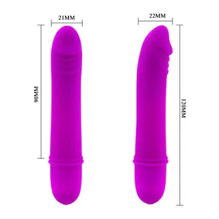 Vibromasseur silicone rose fuchsia cylindrique 12,5 cm, autre vue 5