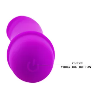 Vibromasseur silicone rose fuchsia cylindrique 12,5 cm, autre vue 6