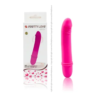 Vibromasseur silicone rose fuchsia cylindrique 12,5 cm, autre vue 8
