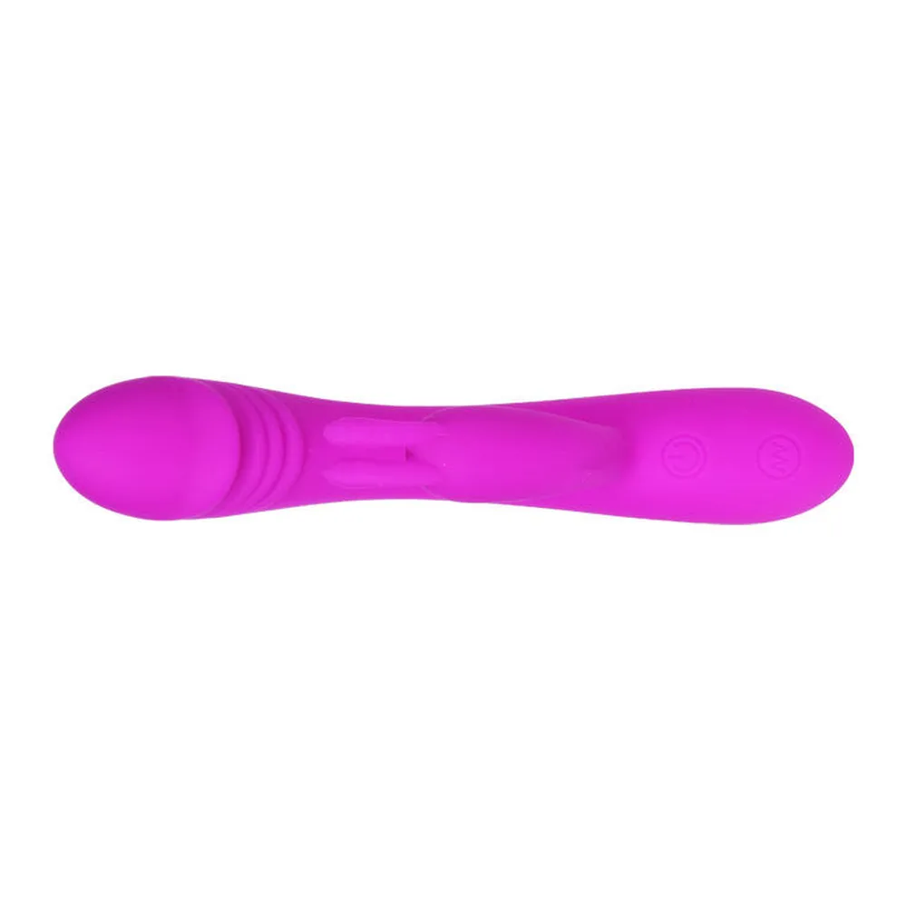 Vibromasseur rabbit rechargeable rose magenta silicone, autre vue 4