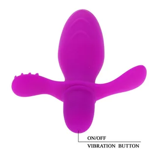 Vibromasseur silicone magenta, 10 modes, à piles, autre vue 7